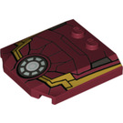 LEGO Klín 4 x 4 Zakřivený s Iron Man Bonnet (24832 / 45677)