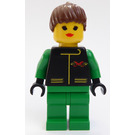 LEGO Extreme Team Woman s Green Nohy a Brown Koňský ohon Minifigurka