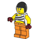 LEGO ženský Bandita Minifigurka