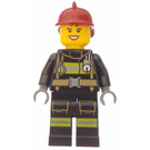 LEGO ženský Hasič s Tmavě červená Helma Minifigurka