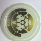 LEGO Glow in the Dark Transparent White Technic Bionicle Zbraň Throwing Disc s '373' (32533)