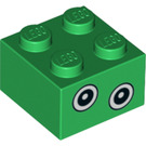 LEGO Kostka 2 x 2 s Dino Dude Eyes (3003 / 38936)