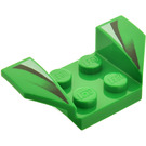 LEGO Blatník Deska 2 x 2 s Flared Kolo Arches s White a Black Pruhy (41854)
