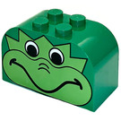 LEGO Sklon Kostka 2 x 4 x 2 Zakřivený s Drak Dekorace (4744)