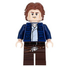 LEGO Han Solo s Dark Modrá Open Bunda a Dark Hnědá Nohy (Smirk / Breathing Maska) Minifigurka