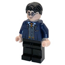 LEGO Harry Potter s Dark Modrá Bunda a Černá Nohy s Gryffindor Cardigan Minifigurka