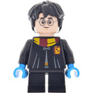 LEGO Harry Potter s Gryffindor Robe Clasped a Krátké nohy s Tmavě azurová Ruce Minifigurka