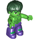 LEGO Hulk with Dark Green Hair and Dark Purple Trousers Dvojitá postava