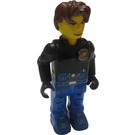 LEGO Jack Stone s Black Bunda a Blue Pants Minifigurka