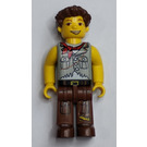 LEGO Jake s Brown Pants a Šedá Košile s Pockets Minifigurka