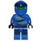 LEGO Jay - Legacy s Transparentní Neon Zelená Hlava Minifigurka