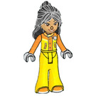 LEGO Liann s oranžová a Žlutá Flare Jumpsuit Minifigurka