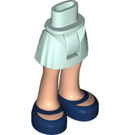 LEGO Boky s Basic Zakřivený Skirt s Dark Modrá Shoes s tlustým pantem (35634)
