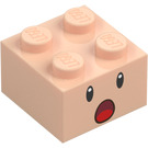 LEGO Kostka 2 x 2 s Toad Tvář s Surprised Tvář (3003 / 79533)