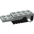 LEGO Pullback Motor 6 x 2 x 1.3 with White Shafts and Black Base (42853)