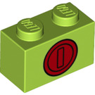 LEGO Kostka 1 x 2 s Red coin se spodní trubkou (3004 / 76892)