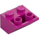 LEGO Magenta Sklon 2 x 2 (45°) Převrácený s plochou distanční vložkou vespod (3660)