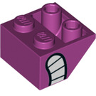 LEGO Sklon 2 x 2 (45°) Převrácený s Široký Úsměv (Pravá) s plochou distanční vložkou vespod (3660 / 52092)