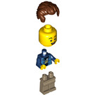 LEGO Muž (Modrá Plaid Košile s peeled Banán print) Minifigurka