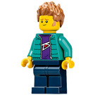 LEGO Man v Dark Turquoise Jacket Minifigurka