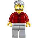 LEGO Muž v Plaid Košile Minifigurka