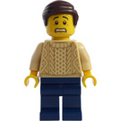 LEGO Man v Tan Knit Sweater Minifigurka