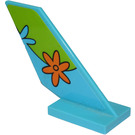 LEGO Kyvadlová doprava ocasní plocha 2 x 6 x 4 s oranžový Květ Vzor na both sides Samolepka (6239)
