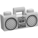 LEGO Radio s Černá Trim a Cassette (25202 / 93221)