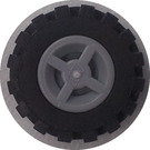 LEGO Wheel Rim Ø8 x 6.4 without Side Notch with Small Tire with Offset Tread (without Band Around Center of Tread) (73420)