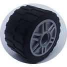 LEGO Wheel Rim Ø18 x 14 with Pin Hole with Tire 24 x 14 Shallow Tread (Tread Small Hub) without Band around Center of Tread (55981)
