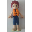 LEGO Mia Wearing Modrá Wet Oblek a Záchranná vesta Minifigurka