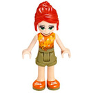 LEGO Mia s Orange Lightning Bolt Horní Minifigurka