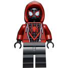 LEGO Miles Morales (Spider-Muž) s Tmavě červená Kapuce a Černá Boots Minifigurka