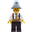 cty0131 Lego mini figure-City Police-Veste en cuir large Sourire 