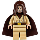 LEGO Obi-Wan Kenobi (Old) s Dark Hnědá Plášť a Kapuce Minifigurka