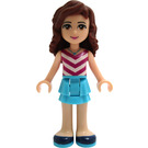 LEGO Olivia s Středně azurová Sukně a Chevron Striped Horní Minifigurka