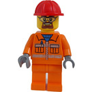 LEGO Orange Konstrukce Work Minifigurka