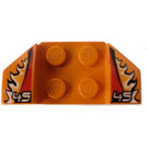 LEGO Blatník Deska 2 x 2 s Flared Kolo Arches s '45' a Flames (41854 / 43072)