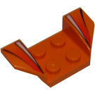 LEGO Blatník Deska 2 x 2 s Flared Kolo Arches s Bílá a Červená Pruhy (41854 / 42321)