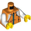 LEGO Trup s Zipper Jacket s Tygr Hlava na Zpět (973 / 76382)