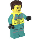 LEGO Zdravotník s Dark Hnědá Zvlněný Vlasy Minifigurka