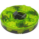 LEGO Ninjago Spinner with Transparent Neon Green Top and Red Spots (98354)
