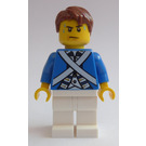 LEGO Piráti Chess Bluecoat Voják s Sweat Drops a Reddish Brown Vlasy Minifigurka