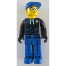LEGO Policie - Blue Nohy, Black Bunda, Blue Víčko, Sluneční brýle Minifigurka