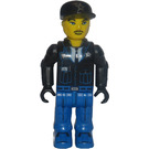 LEGO Policista s Black Víčko s stříbrný Hvězda Minifigurka