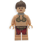 LEGO Princezna Leia s Slave Výstroj a Reddish Hnědá Vlasy s Držák na krk Minifigurka