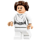 LEGO Princezna Leia s Bílá Výstroj s Detailed Pás (Crooked Smile / Zamračená tvář) Minifigurka