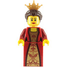 LEGO Queen s Červená Šaty a Koruna Minifigurka