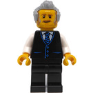 LEGO Receptionist s Černá Waistcoat a Modrá Tie Minifigurka