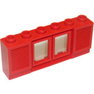 LEGO Classic Okno 1 x 6 x 2 s 2 Skla a Shutters Krátký ret